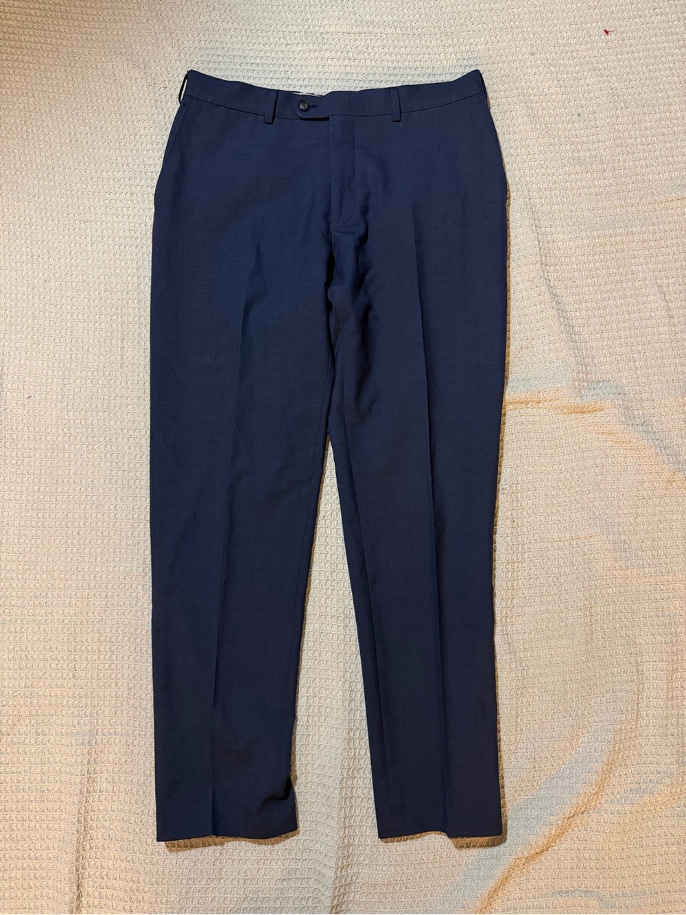 Suitsupply Dark Navy Tailored Dress Trousers